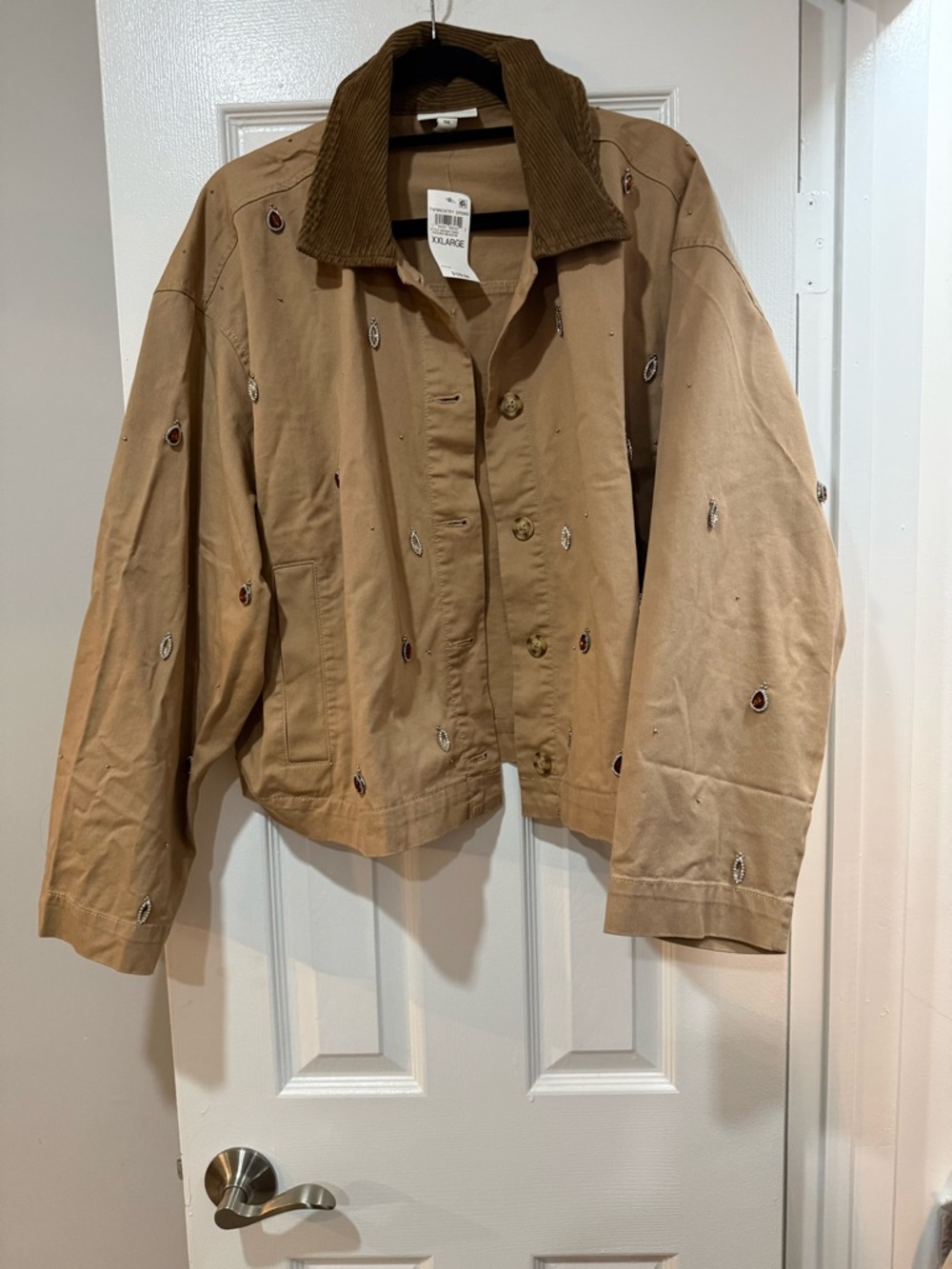New with tags embellished barn jacket